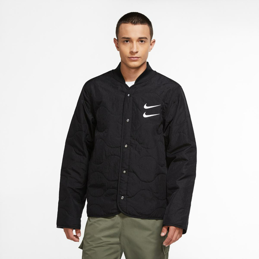 Куртка чоловіча Nike M Nsw Swoosh Jkt+ Quilted Black CU3922-010, Размер: XS, Наличие: Склад (1-3 дня), фото , изображение 2