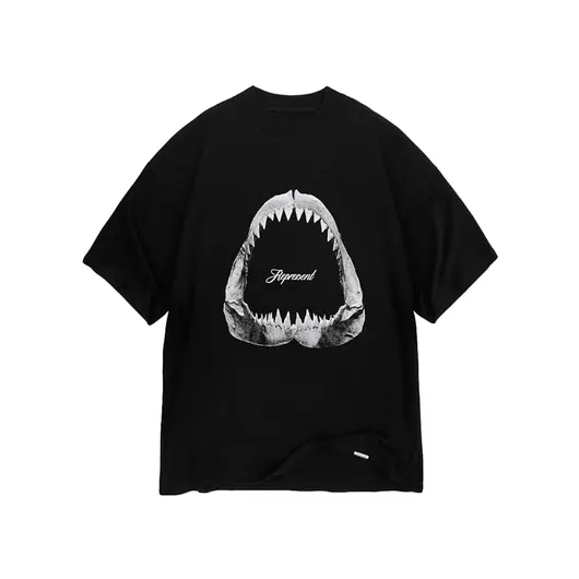 Represent Shark Jaws T-shirt Off Black, Размер: XS, Наличие: Склад США (10-24 дня), фото 