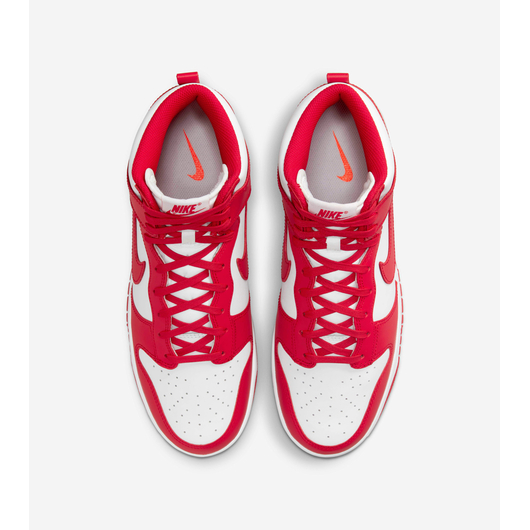 Кросівки чоловічі Nike Dunk High Red/White Dd1399-106, Размер: 45.5, Наличие: Склад (1-3 дня), фото , изображение 4