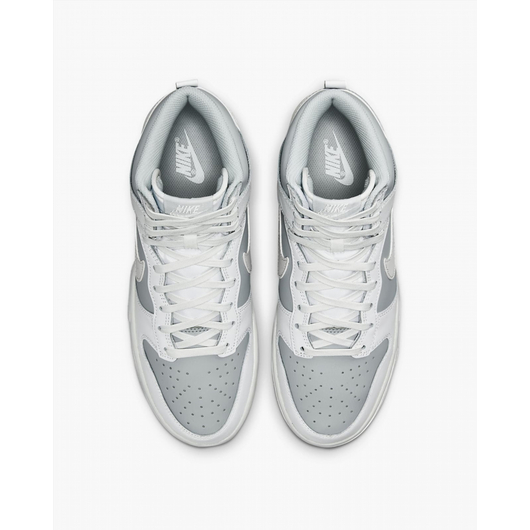 Кросівки чоловічі Nike Dunk High Retro White/Grey Dj6189-100, Размер: 45.5, Наличие: Склад (1-3 дня), фото , изображение 5