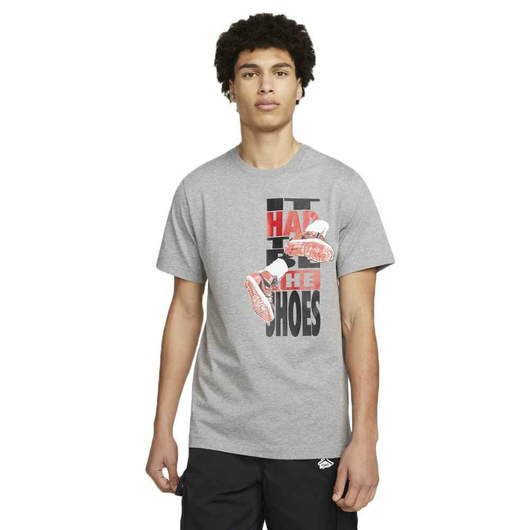 Футболка чоловіча Air Jordan The Shoes Grey DH8952-091, Размер: M, Наличие: Склад (1-3 дня), фото , изображение 2