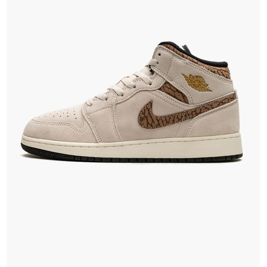 Кросівки дитячі Air Jordan 1 Mid Se Brown Elephant Beige DZ5369-102, Размер: 39, Наличие: Склад (1-3 дня), фото 