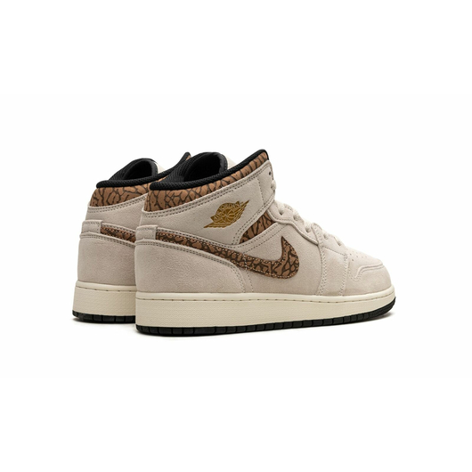 Кросівки дитячі Air Jordan 1 Mid Se Brown Elephant Beige DZ5369-102, Размер: 39, Наличие: Склад (1-3 дня), фото , изображение 3