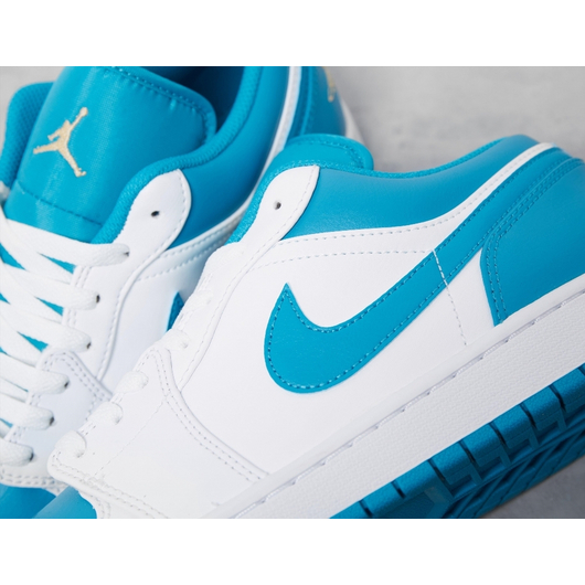 Кросівки чоловічі Air Jordan Air 1 Low Light Blue/White 553558-174, Размер: 45.5, Наличие: Склад (1-3 дня), фото , изображение 5