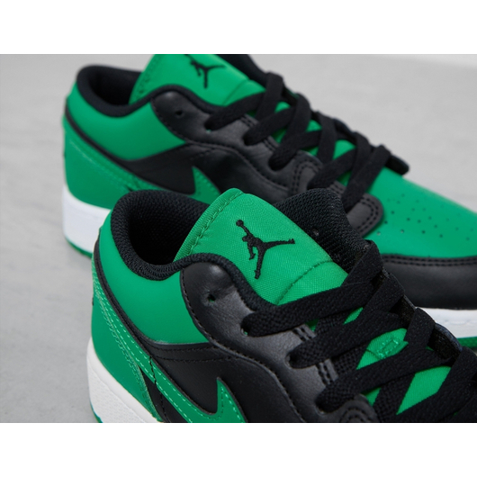 Кросівки унісекс Air Jordan Air 1 Low Junior Black/Green 553560-065, Размер: 36, Наличие: Склад (1-3 дня), фото , изображение 3