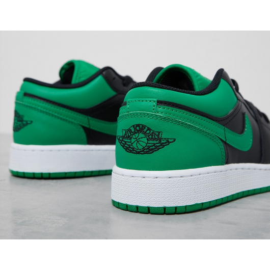 Кросівки унісекс Air Jordan Air 1 Low Junior Black/Green 553560-065, Размер: 36, Наличие: Склад (1-3 дня), фото , изображение 5