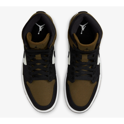 Кросівки жіночі Air Jordan 1 Mid Toe Olive/Black DV0427-301, Размер: 39, Наличие: Склад (1-3 дня), фото , изображение 4