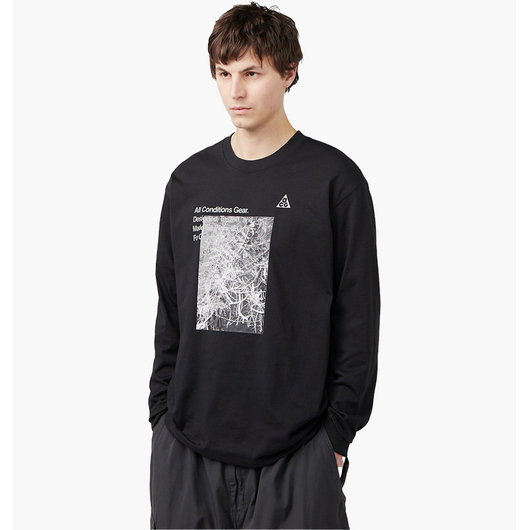 Лонгслів чоловічий Nike Acg Forest Long Sleeve T-Shirt Black FN7318-010, Размер: XL, Наличие: Склад (1-3 дня), фото 