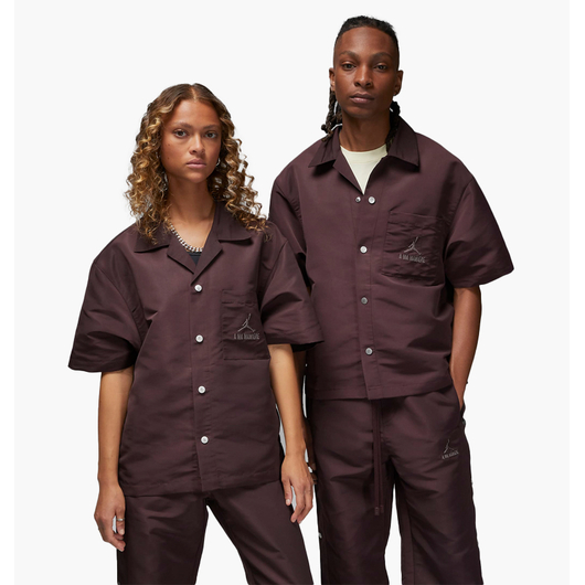 Сорочка чоловіча Air Jordan X A Ma Maniére MenS Warm-Up Shirt Bordo DV7460-263, Размер: S, Наличие: Склад (1-3 дня), фото 