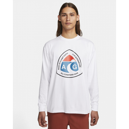 Футболка чоловіча Nike Nrg Acg Long Sleeve Outdoor T-Shirt White DX9450-100, Размер: XL, Наличие: Склад (1-3 дня), фото , изображение 2