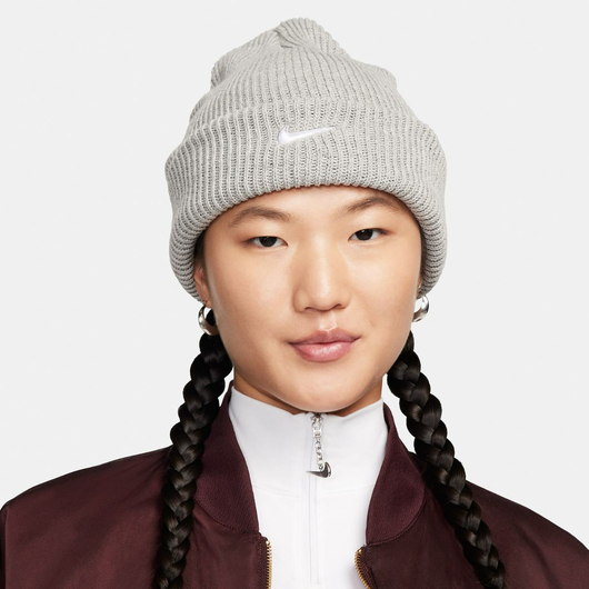 Шапка унісекс Nike Peak Beanie Grey FB6529-063, Наличие: Склад (1-3 дня), фото , изображение 4