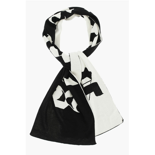 PALM ANGELS TWO-TONE WOOL SCARF, Наличие: Склад (1-3 дня), фото 