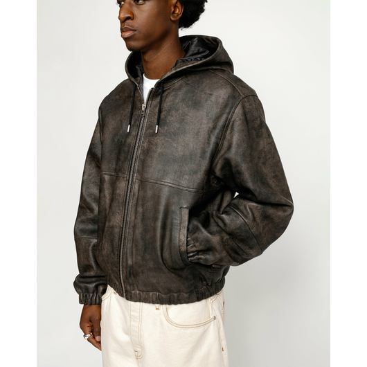 Stussy WORK JACKET STONEWASH LEATHER, Размер: S, Наличие: Склад США (10-24 дня), фото , изображение 4