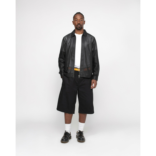 Stussy ZIP SHIRT PERFORATED LEATHER, Размер: S, Наличие: Склад США (10-24 дня), фото 