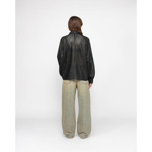 Stussy ZIP SHIRT PERFORATED LEATHER, Размер: S, Наличие: Склад США (10-24 дня), фото , изображение 5