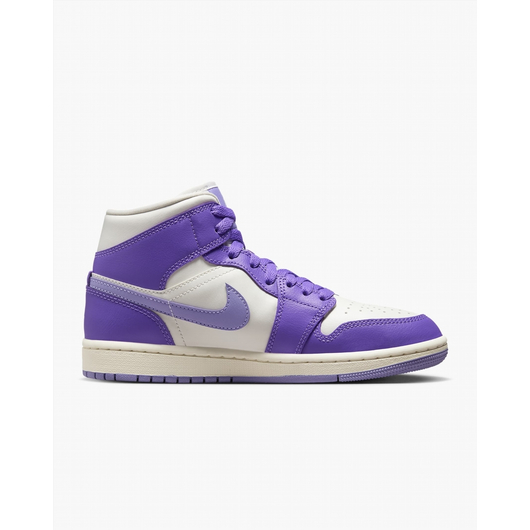 Кросівки жіночі Air Jordan 1 Mid WomenS Shoes White/Violet BQ6472-504, Размер: 40.5, Наличие: Склад (1-3 дня), фото , изображение 4