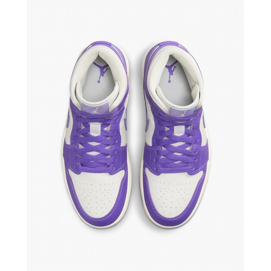 Кросівки жіночі Air Jordan 1 Mid WomenS Shoes White/Violet BQ6472-504, Размер: 39, Наличие: Склад (1-3 дня), фото , изображение 5