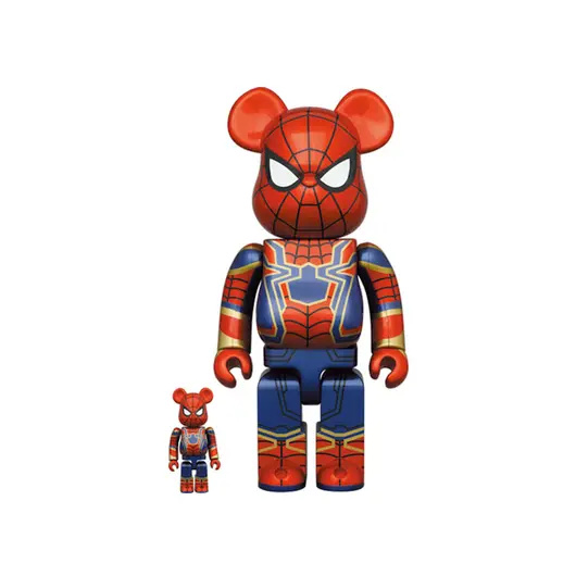 Bearbrick Iron Spider-man Avengers End Game 100% & 400% Set (2021 Version), Наличие: Склад США (10-24 дня), фото 