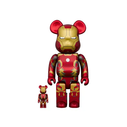 Bearbrick The Infinity Saga Iron Man Mark 43 100% & 400% Set, Наличие: Склад США (10-24 дня), фото 