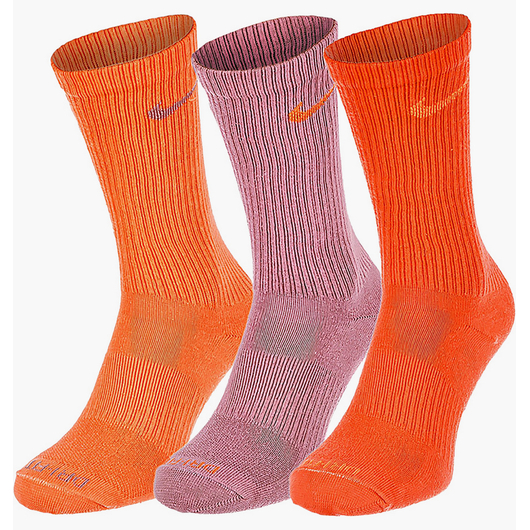 Шкарпетки унісекс Nike Ed Plus Ltwt Cr 3Pr 132 Orange/Pink DC7537-907, Размер: M, Наличие: Склад (1-3 дня), фото 