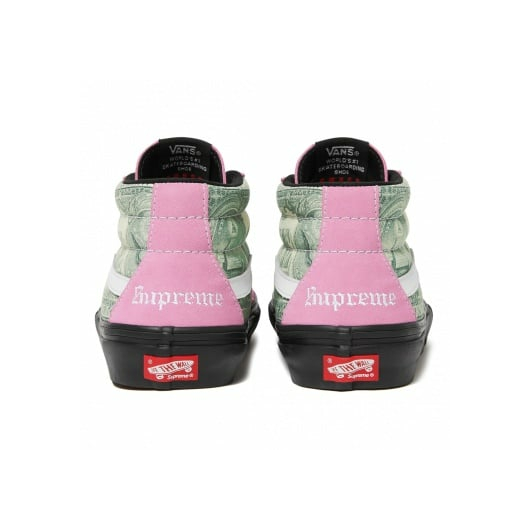Кросівки Supreme x Skate Grosso Mid 'Dollar Bill - Pink' (VN0A5FCGPNK), Размер: 44, Наличие: Забрать сейчас, фото , изображение 4