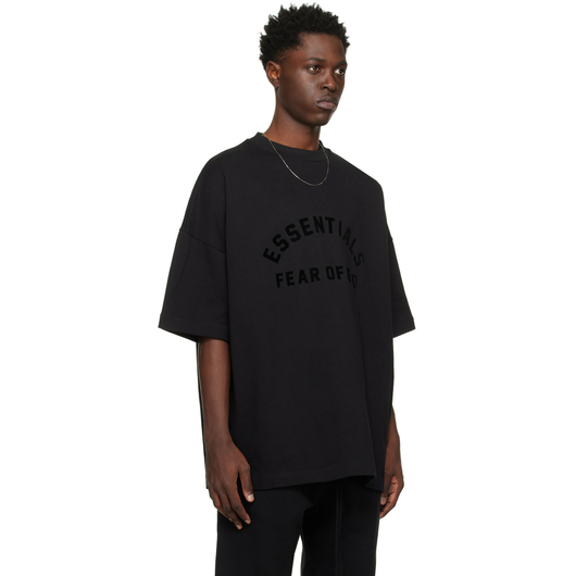 Fear of God ESSENTIALS Black Crewneck T-Shirt, Размер: XXS, Наличие: Склад (1-3 дня), фото , изображение 5