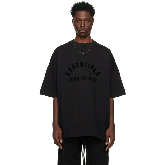 Fear of God ESSENTIALS Black Crewneck T-Shirt, Размер: XXS, Наличие: Склад (1-3 дня), фото , изображение 4