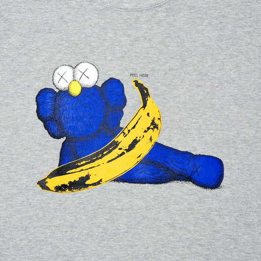 Кофта KAWS + Warhol Grey Sweater, Размер: L, Наличие: Забрать сейчас, фото , изображение 4