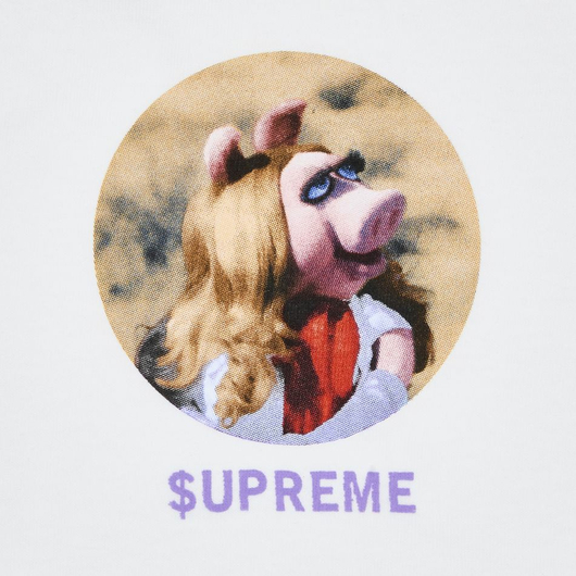 SUPREME MISS PIGGY TEE WHITE, Размер: L, Наличие: Склад (1-3 дня), фото , изображение 3