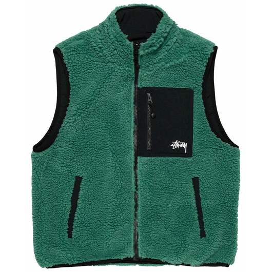 Жилетка Stussy SHERPA REVERSIBLE VEST (118528-TEAL), Размер: L, Наличие: Забрать сейчас, фото 