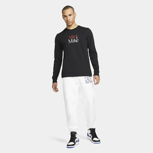 Лонгслів чоловічий Air Jordan Sport Dna Graphic Long-Sleeve T-Shirt Black Dh8976-010, Размер: XL, Наличие: Склад (1-3 дня), фото , изображение 4