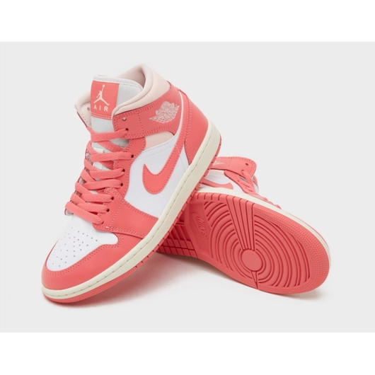Кросівки жіночі Air Jordan 1 Mid Pink/White BQ6472-186, Размер: 39, Наличие: Склад (1-3 дня), фото , изображение 4