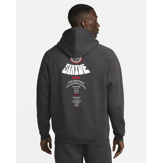 Худі чоловіче Nike Lebron Pullover Basketball Hoodie Grey DQ6129-032, Размер: L, Наличие: Склад (1-3 дня), фото , изображение 3