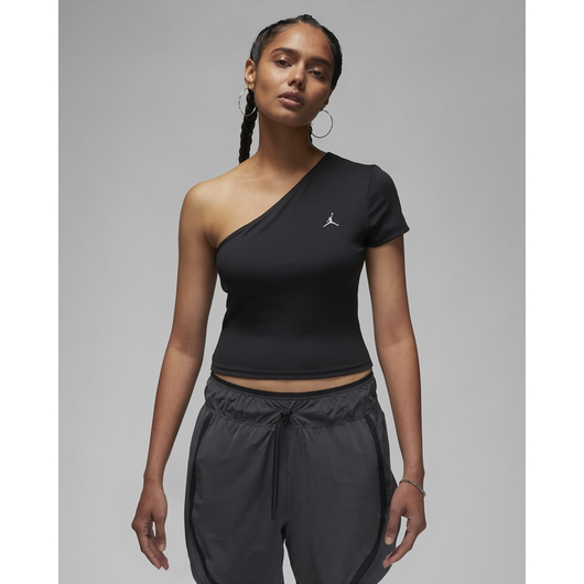 Топ жіночий Air Jordan Sport WomenS Asymmetrical Short-Sleeve Top Black DV1267-010, Размер: M, Наличие: Склад (1-3 дня), фото , изображение 2