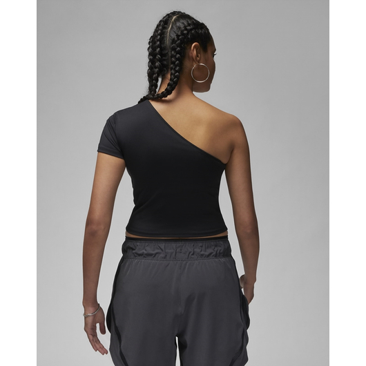 Топ жіночий Air Jordan Sport WomenS Asymmetrical Short-Sleeve Top Black DV1267-010, Размер: M, Наличие: Склад (1-3 дня), фото , изображение 3