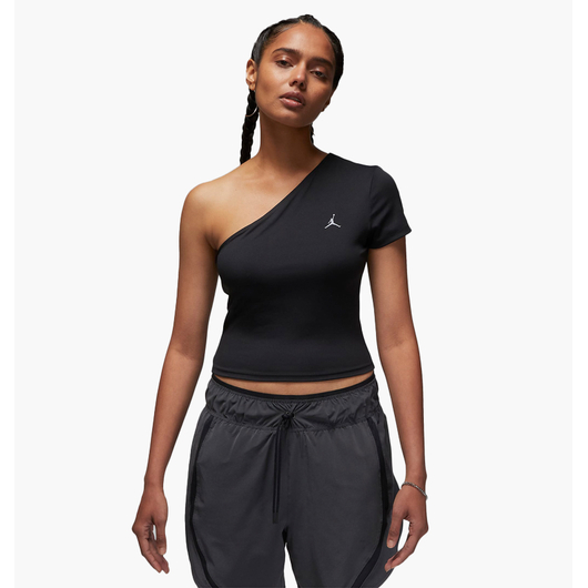 Топ жіночий Air Jordan Sport WomenS Asymmetrical Short-Sleeve Top Black DV1267-010, Размер: M, Наличие: Склад (1-3 дня), фото 