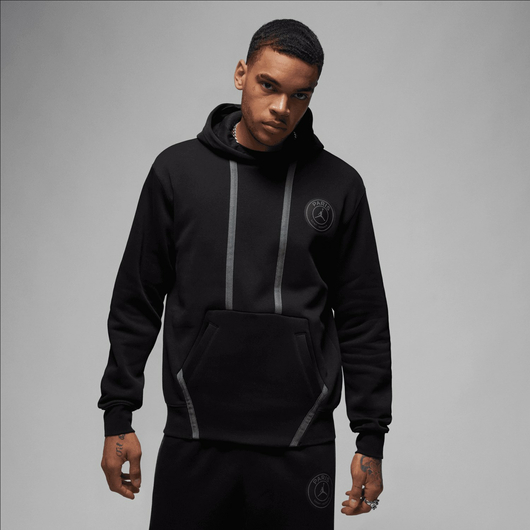Худі чоловіче Air Jordan Paris Saint-Germain Fleece Pullover Hoodie Black DZ2923-010, Размер: M, Наличие: Склад (1-3 дня), фото , изображение 2
