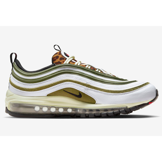 Кросівки чоловічі Nike Air Max 97 Goes Wild With A Leopard Tongue White/Olive DX8973-100, Размер: 41, Наличие: Склад (1-3 дня), фото , изображение 3