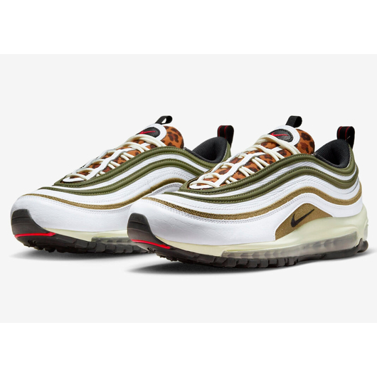 Кросівки чоловічі Nike Air Max 97 Goes Wild With A Leopard Tongue White/Olive DX8973-100, Размер: 41, Наличие: Склад (1-3 дня), фото , изображение 5