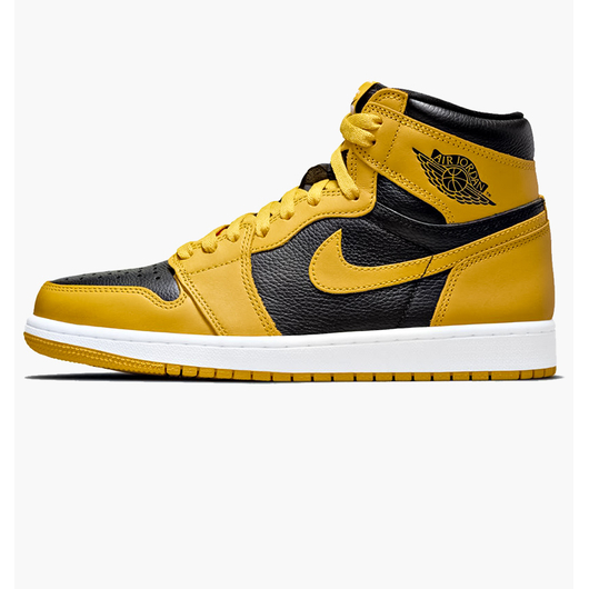 Кросівки чоловічі Air Jordan 1 Retro High Og Black/Yellow 555088-701, Размер: 44.5, Наличие: Склад (1-3 дня), фото 