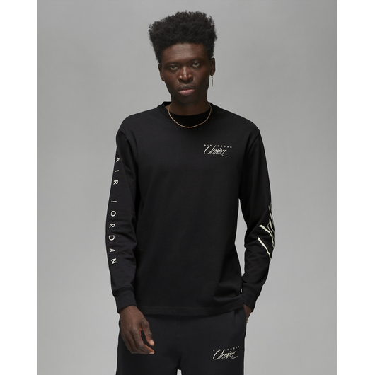 Лонгслів чоловічий Air Jordan Long Sleeve T-Shirt X Union La Black DV7341-010, Размер: M, Наличие: Склад (1-3 дня), фото , изображение 2