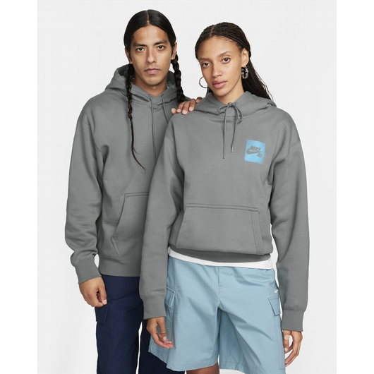 Худі унісекс Nike Sb Fleece Pullover Skate Hoodie Grey FQ2194-084, Размер: L, Наличие: Склад (1-3 дня), фото , изображение 2