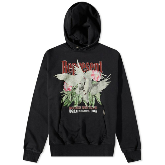 Represent Double Distilled Hoodie Off Black, Размер: M, Наличие: Забрать сейчас, фото 