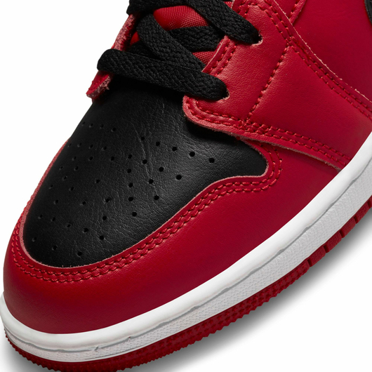 Кросівки дитячі Air Jordan 1 Mid Gs Red/Black 554725-660, Размер: 37.5, Наличие: Склад (1-3 дня), фото , изображение 3