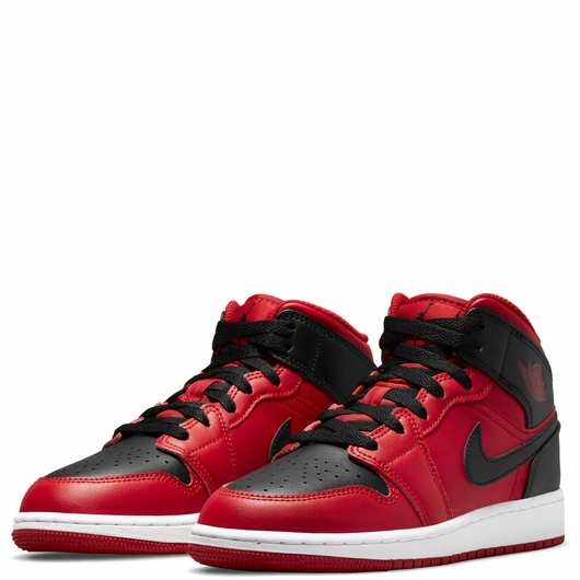 Кросівки дитячі Air Jordan 1 Mid Gs Red/Black 554725-660, Размер: 37.5, Наличие: Склад (1-3 дня), фото , изображение 4