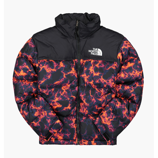 Пуховик унісекс The North Face 1996 Retro Nuptse Marble Camo Print Black/Orange NF0A5IX429K, Размер: L, Наличие: Склад (1-3 дня), фото 