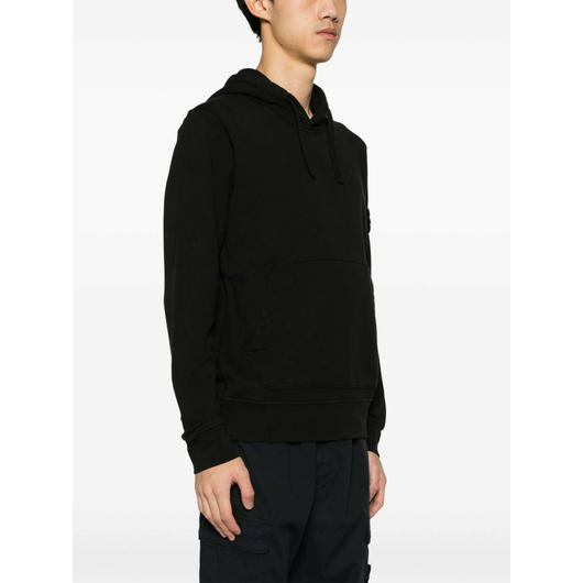 Stone Island Logo Patch Hoodie in Black, Размер: S, Наличие: Склад (1-3 дня), фото , изображение 3