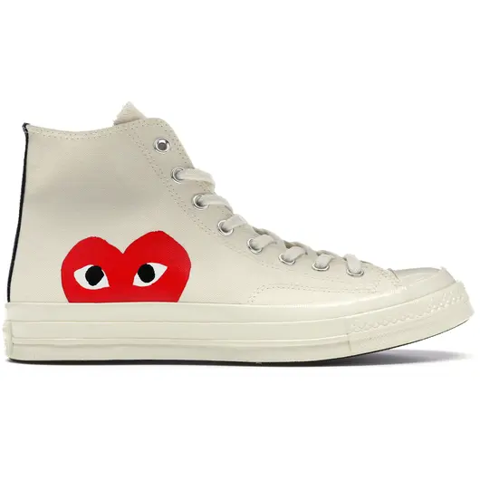 Converse Chuck Taylor All Star 70 Hi Comme des Garcons PLAY White, Размер: 35, Наличие: Склад США (10-24 дня), фото 