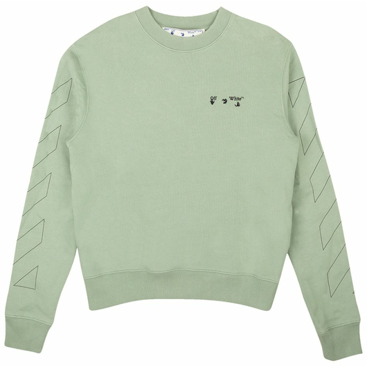 Off-White Logo Crewneck Sweatshirt 'Jadeite/Black', Размер: S, Наличие: Забрать сейчас, фото 