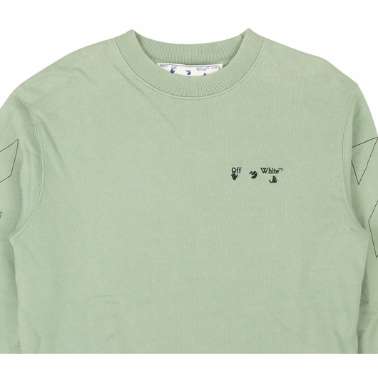 Off-White Logo Crewneck Sweatshirt 'Jadeite/Black', Размер: S, Наличие: Забрать сейчас, фото , изображение 3